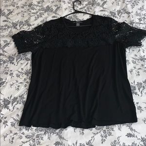 Black top with beautiful detail!